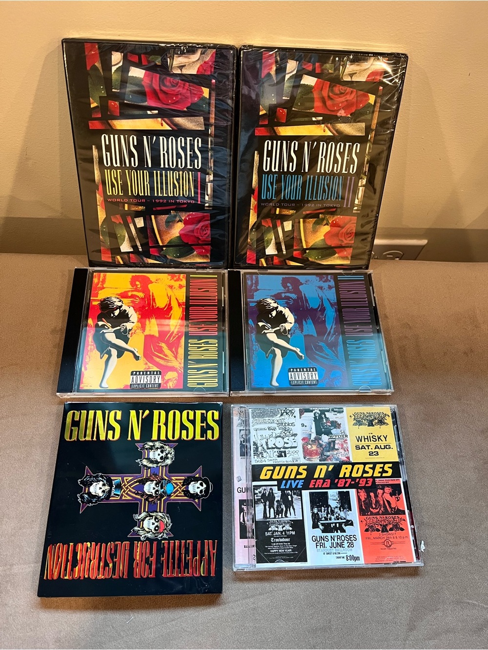 Guns N' Roses Use Your Illusion CD and DVD & Greatest Hits CD Collection